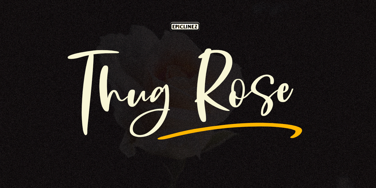 Schriftart Thug Rose